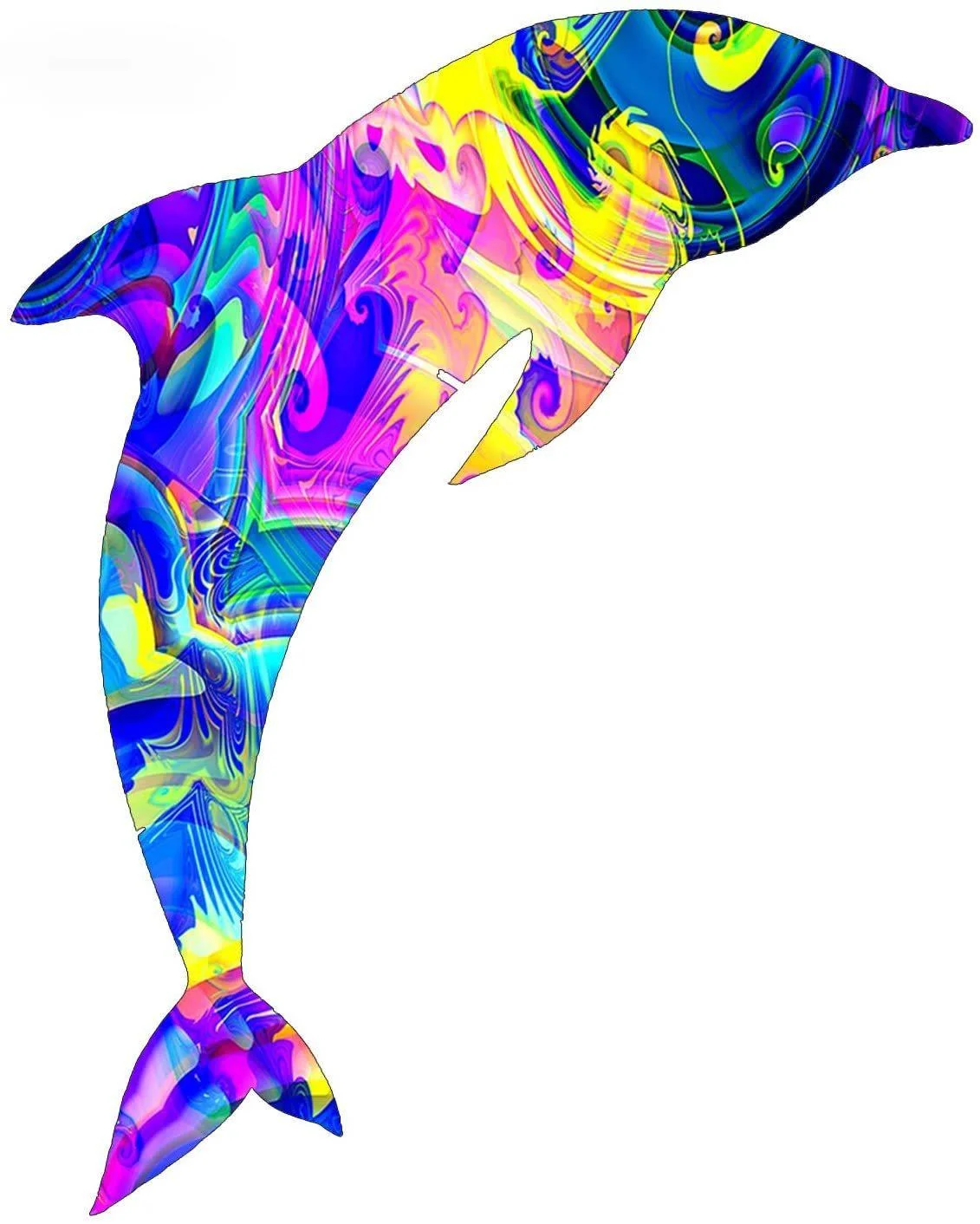 JP car decal is used to decorate motorcycle dolphin jumping accessories creative sunscreen Waterproof PVC sticker 10cm * 10cm