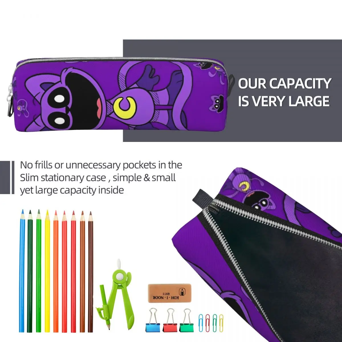 Imagem -06 - Cute Cartoon Catnap Pencil Cases Pen Box para Estudante Grande Capacidade Bags Presentes de Escritório Papelaria Novo