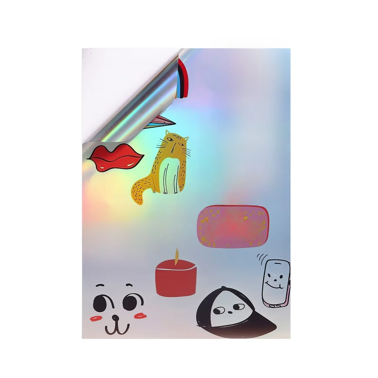 Holografisch bedruckbares Aufkleberpapier für Tintenstrahldrucker, 10 Stück, A4-Vinylaufkleber, wasserfest, Regenbogen-Klebepapier, trocknet schnell