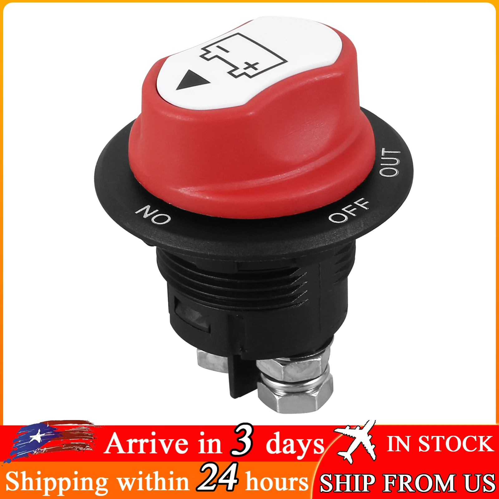 Automobile Battery Switch Battery Isolator Switch OFF-ON-100A Heavy Duty Cut off Battery Switch Car Accessories