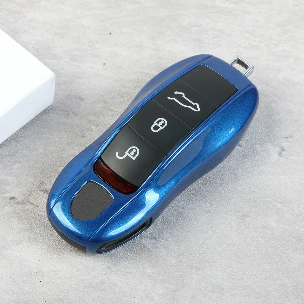 Car Key Case Cover Fob Shell For Porsche Cayman Panamera Cayenne Spyder Carrera Macan Boxster Boxster 911 970 981 991 781 971 9Y