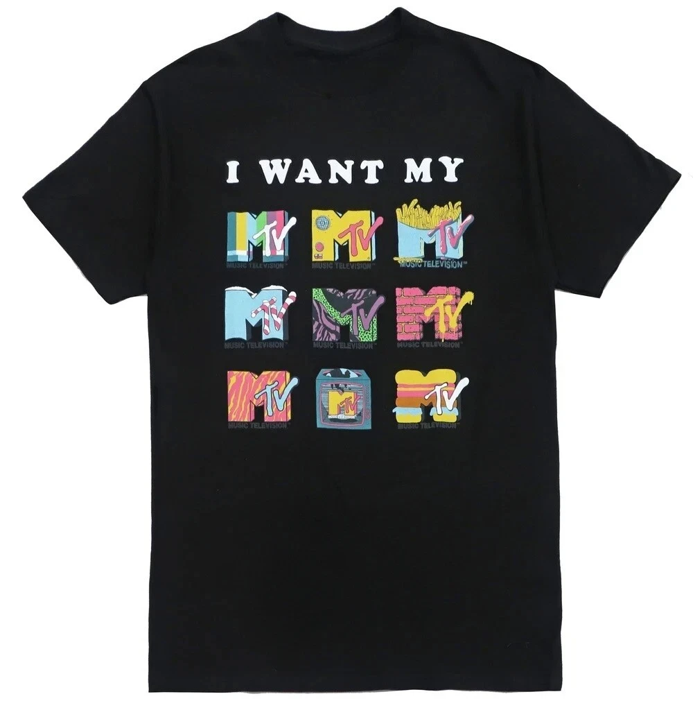

MTV Music Television Men's Officially Licensed Retro Vintage Logo Tee T-Shirt High-end Luxury Is for Both Men and Women Top Y2k