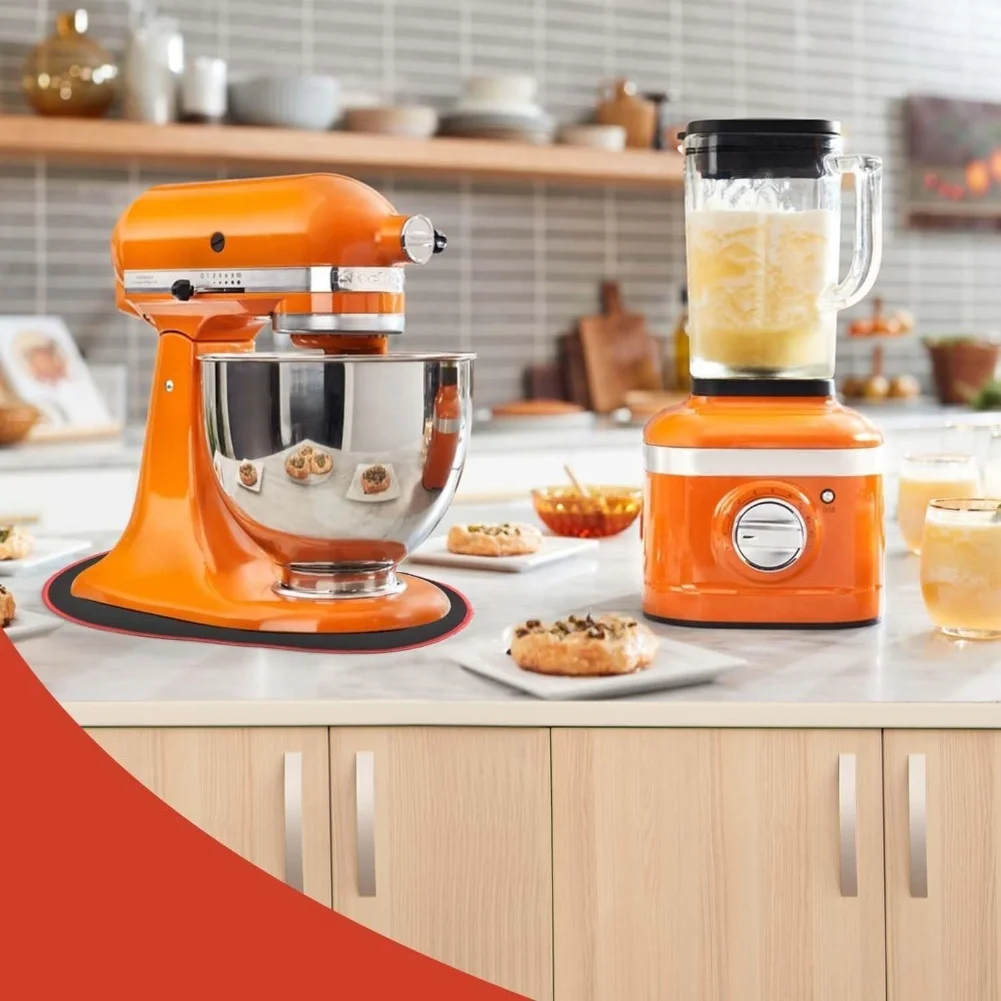 Soft Felt Anti Slip Mixer Slider Mat for Kitchen Aid 5 8 QT Stand Mixer Protects Countertops and Allows Easy Move