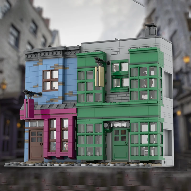 

1216PCS magic Movie Harrying MOC Modular Magical Menagerie apothecary shop model DIY creative ideas ChildToy Gift Buildingblocks