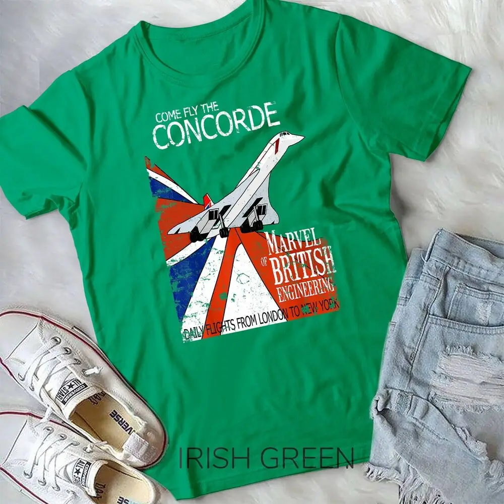 Concorde Retro Vintage British Aircraft Travel Pilot t-shirt Unisex T-shirt