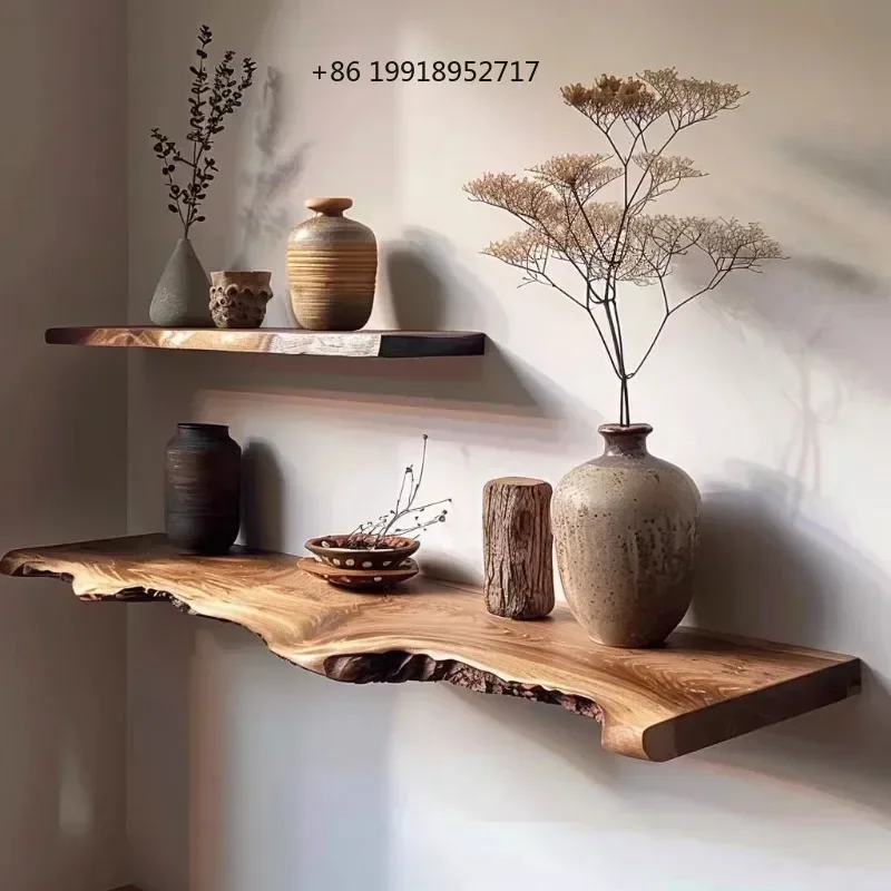 Floating Wall Shelf Irregular Wood Shelves Aesthetic Bedroom Organizer Rack Nordic Multifunctional Living  Storage Racks JJ552