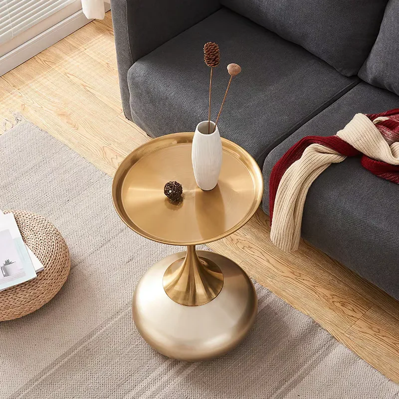 Foshan Hot Selling Home Furniture Sofa Side Table Marble Stainless Steel Center Table