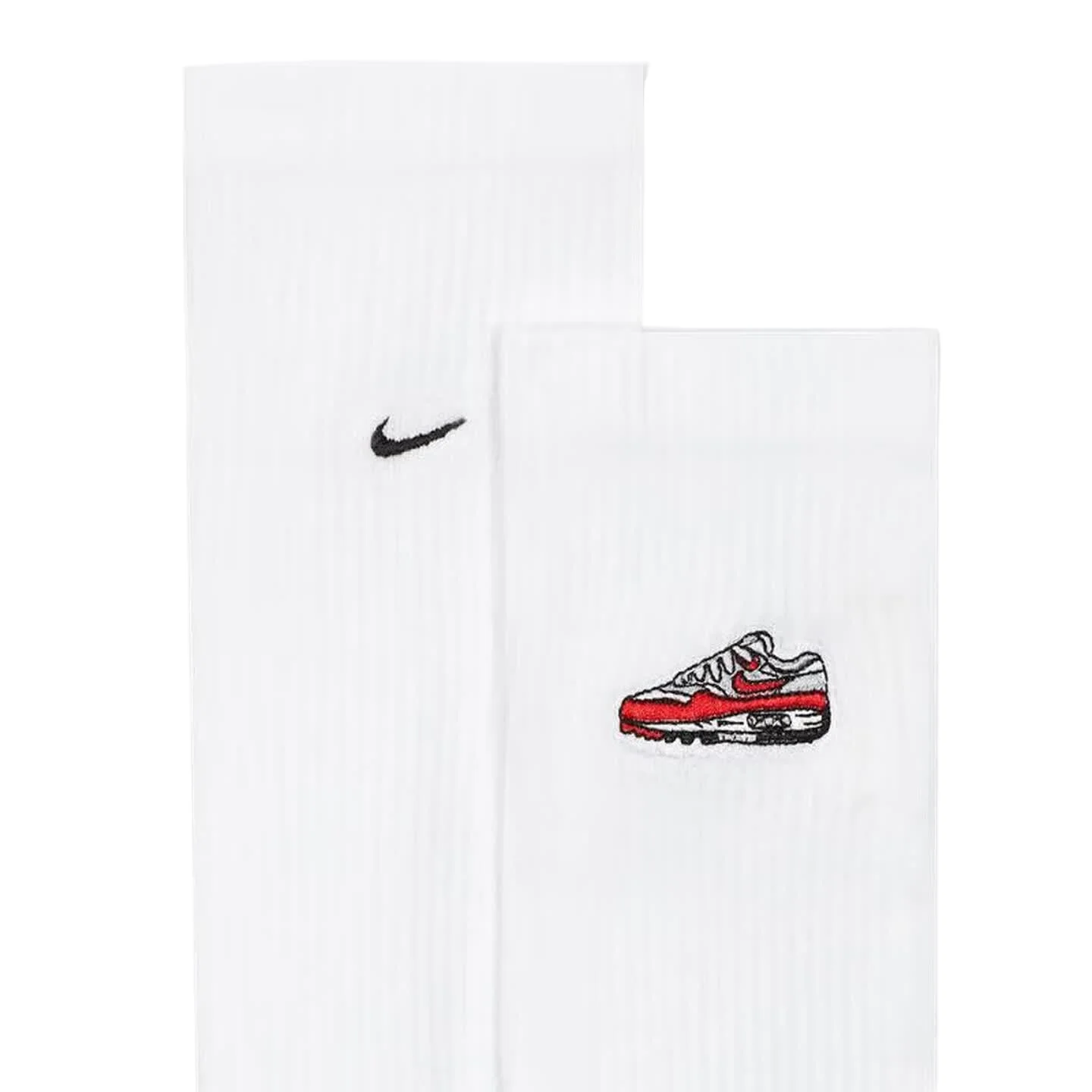 Nike Everyday Plus Logo Embroidered Anti-Slip Durable Quick-Dry Mid-Calf Sports Socks for Men, White, FQ0327-100 view 3