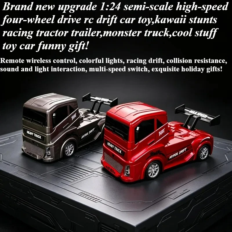 Cool Stuff Toy Car Funny Gift-Hot 1:24 Semi-scale High-speed 4WD Rc Drift Car,Kawaii Racing Rc Truck,Monster Truck,Toys for Kids