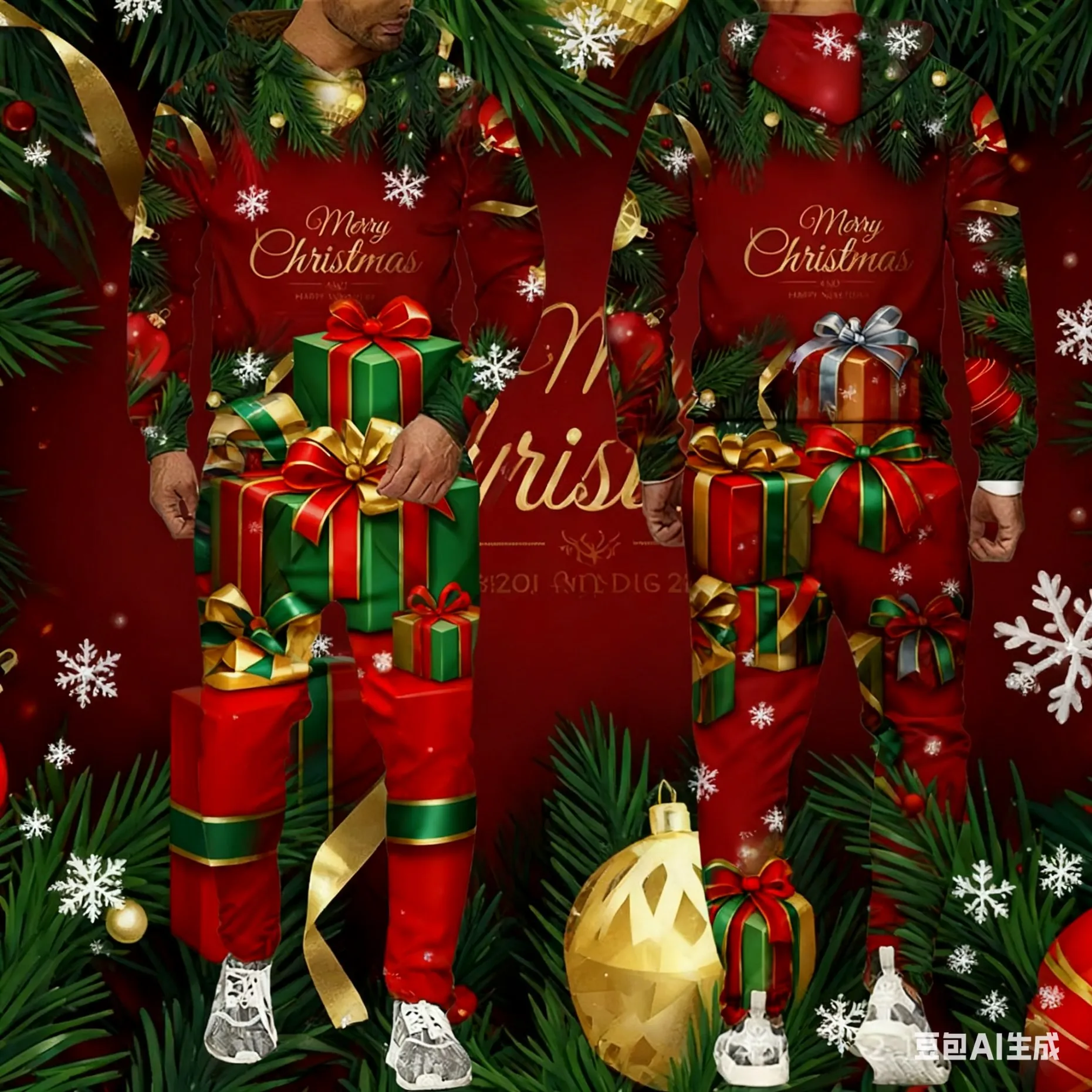 

2026 Мужской спортивный костюм с рождественским принтом лося и снежинок, осень-зима, толстовки с длинными рукавами + брюки, комплекты, повседневный костюм, комплекты из 2 предметов