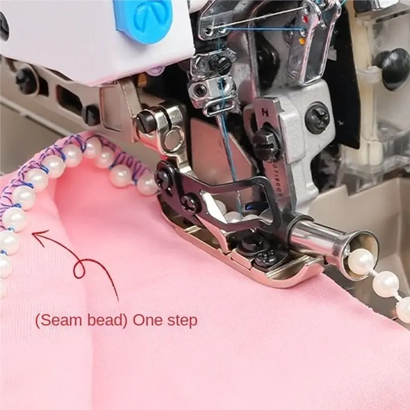 ABDJ-Overlock Machine 4 Thread Universal Beading Presser Foot 6/8Mm, Overlock& Bead Sewing Integrated, Smooth Operation