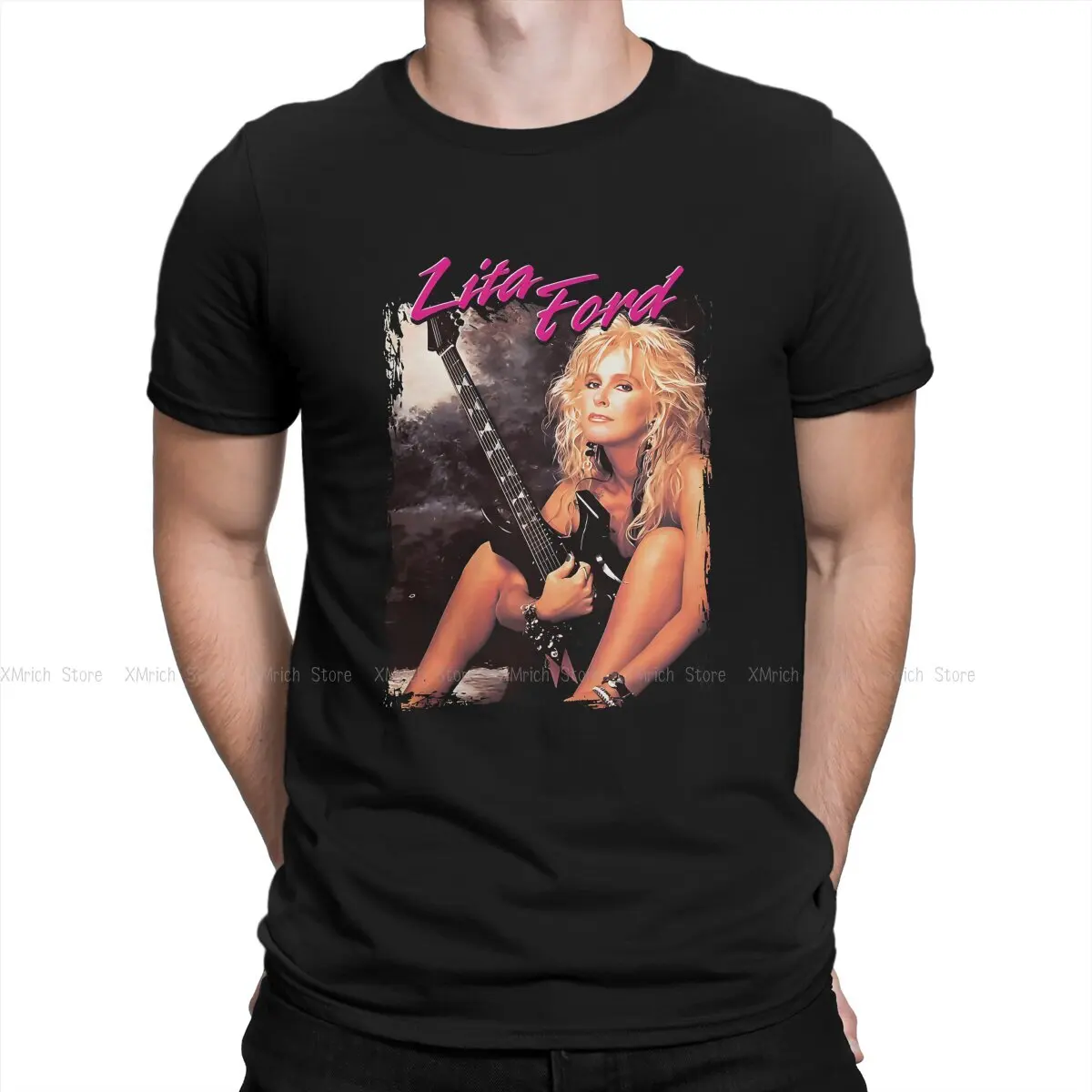 Lita Ford Man TShirt Lita Ford Y2K Distinctive T Shirt Original Sweatshirts Hipster