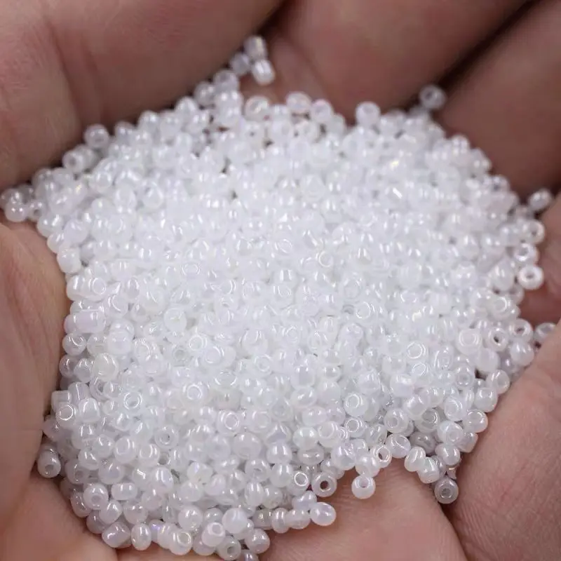 1000 pièces (15g) 2mm effet de la crème breloque perles de rocaille en verre tchèque bracelet à bricoler soi-même collier perles pour accessoires de fabrication de bijoux