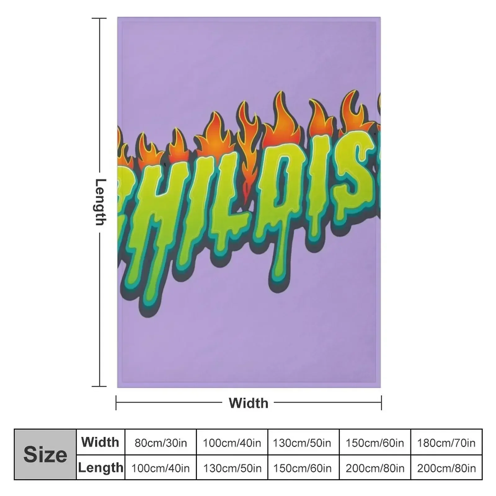 TGFbro - Childish (Purple Flames) Throw Blanket Single Bed Sleeping Bag Flannel Blankets