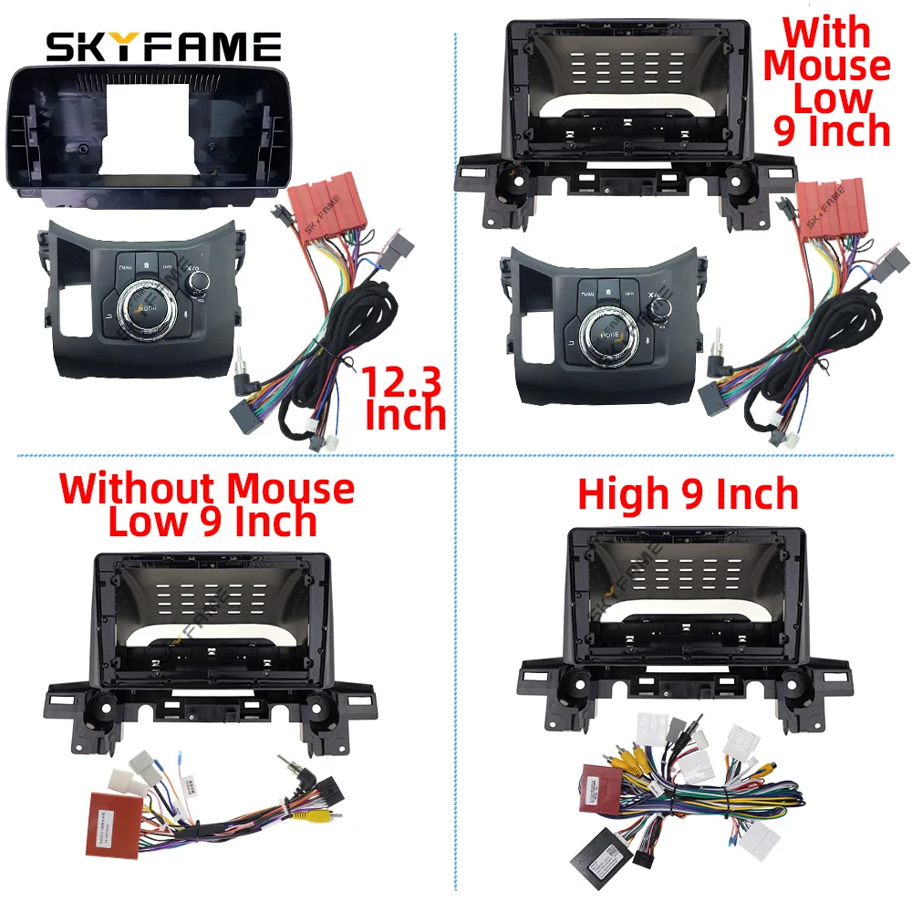SKYFAME 9/12.3 Inch Car Frame Fascia Adapter Canbus Box Decoder Android Radio Dash Fitting Panel Kit For Mazda CX-5 CX-8