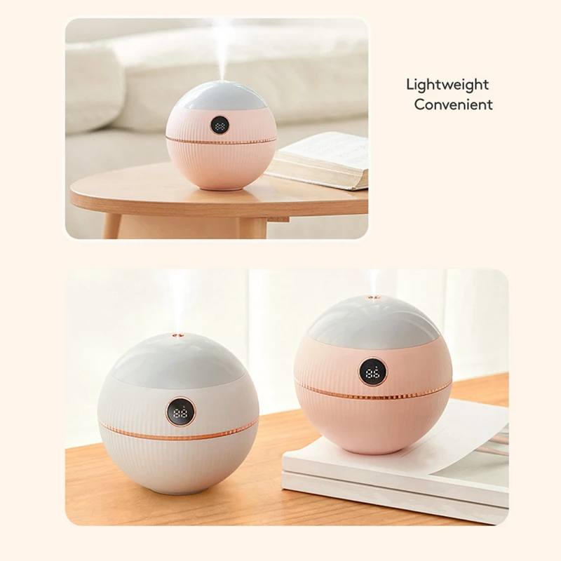 550Ml USB Air Humidifier With Projection Lamp Rechargeable 2000Mah Battery Wireless Essential Oil Aroma Diffuser