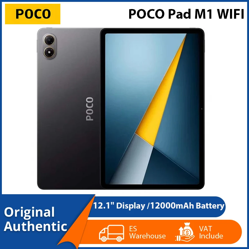 Tableta POCO Pad M1 12.1" Pantalla 2.5K 120Hz Procesador Snapdragon 7S Gen 4 Batería de 12000mAh Sistema Xiaomi HyperOS — oferta en AliExpress