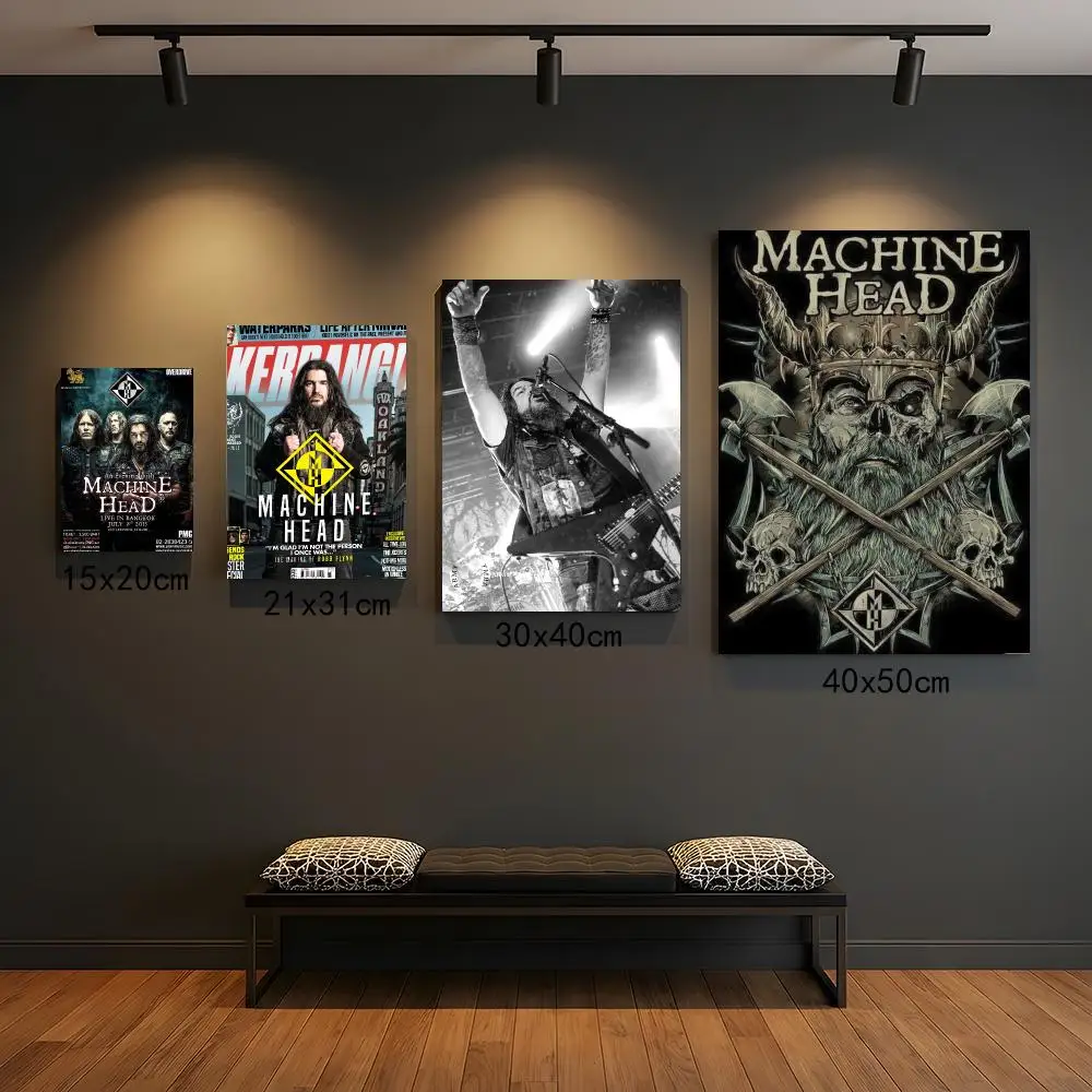 band M-Machine Head-D Poster Self Adhesive Wall Decor for Modern Home Cafe Office and Bar