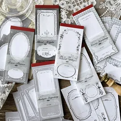 50pcs/lot Memo Pads Material Paper Tosca Serenade Junk Journal Scrapbooking Retro Background Decoration