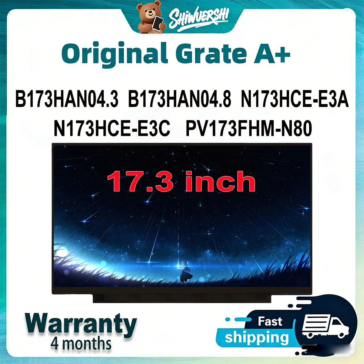 

Original New A+ 17.3" Laptop Lcd thick Screen Monitor Panel B173HAN04.3 B173HAN04.8 N173HCE E3A N173HCE E3C PV173FHM N80