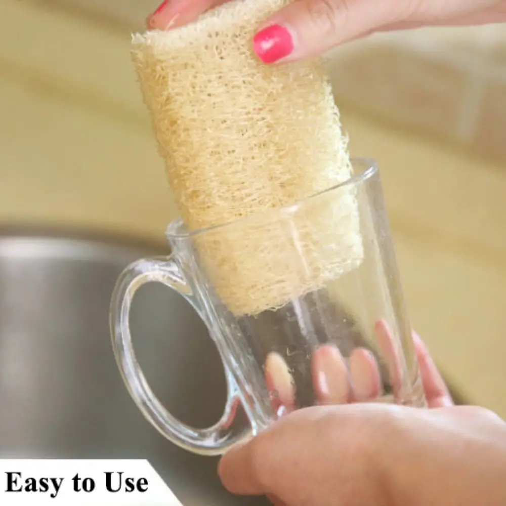 Natural Loofah Luffa Sponge Non-stick Ecological Planting Dishwashing Artifact Long Good Absorbency Dish Towels Bath Kitchen