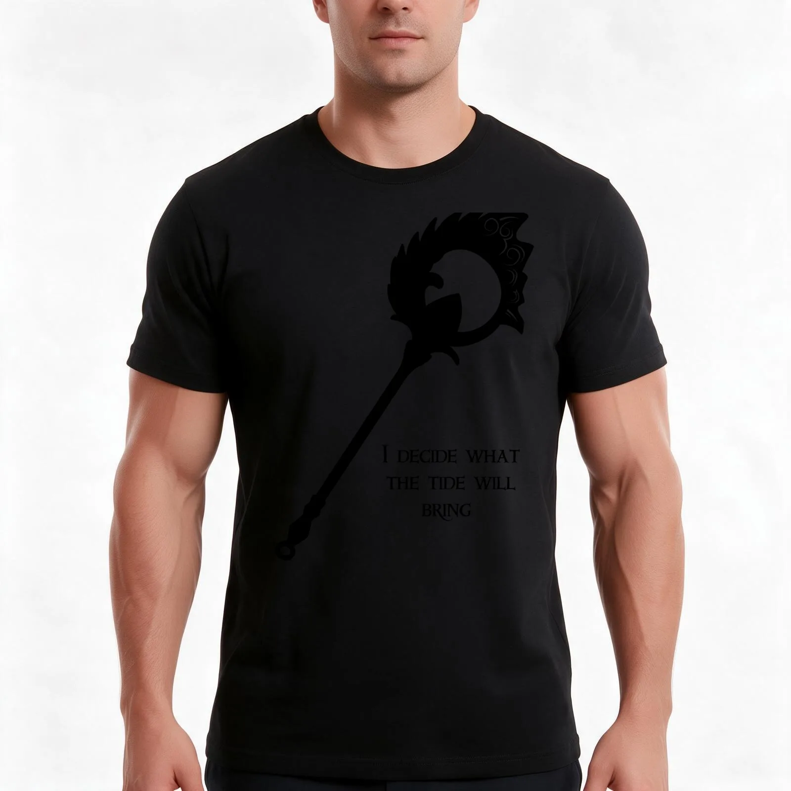 I decide what the tide will bring T-Shirt, Summer Casual Cotton Tee, Oversized Streetwear Tops, Vintage Graphic Print