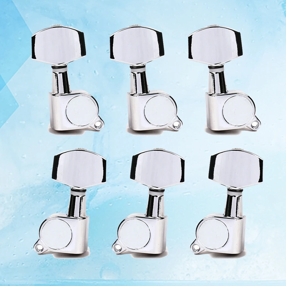 

6 pcs Electric Guitar Tuning Pegs Sealed Machine Heads Strong Metal Body 3Left 3Right Type Include 6Ferrules 6Bushings 6Screws