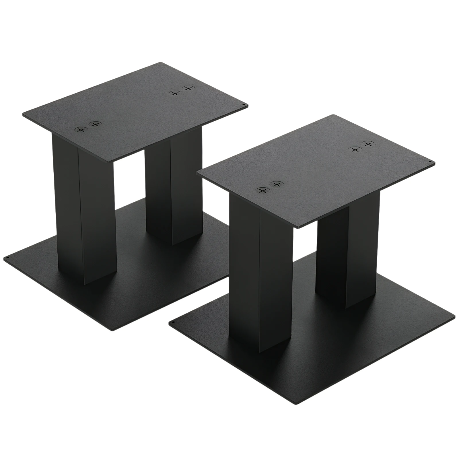 1 par de suportes para alto-falantes de estante, suportes universais de metal para alto-falantes de até 25 libras, suportes para monitores de mesa para computador