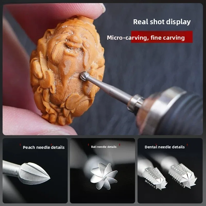 2.35mm Shank / Nuclear & Wood Carving Bits / High‑Speed Steel Carving Drill Bits/ Precision Carving Complete Grinder Accessories