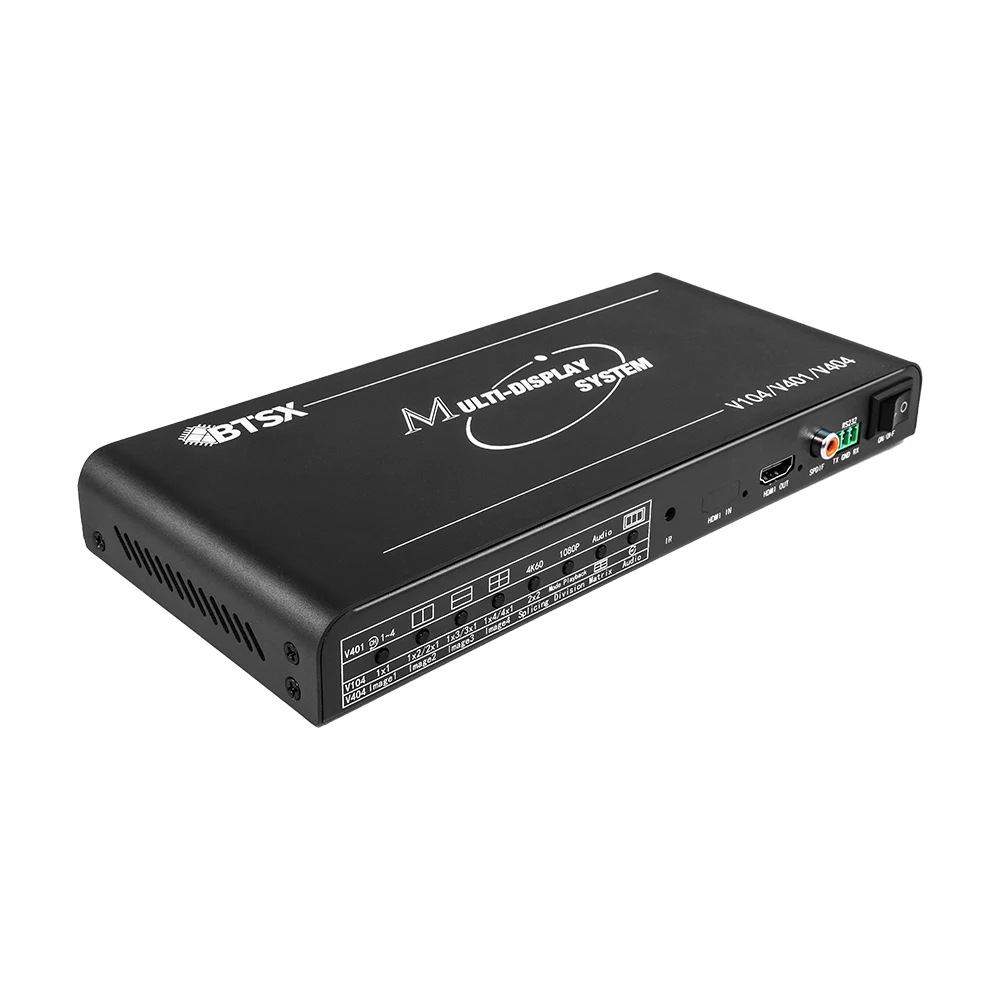 4K60 4*1 Multi-Viewer Video Wall Processor Quad Multi-Viewer Splitter 4HDMI Input Seamless Switching  Control Rooms Broadcast