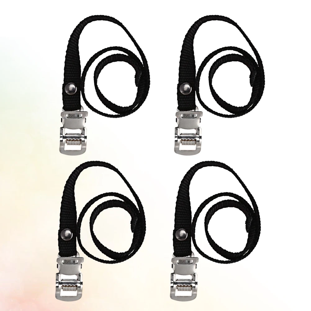 

4 Pcs Bike Pedal Straps Adjustable Buckle Nylon Durable Wear Resistant Suitable Mountain Bike Cycling Accessories