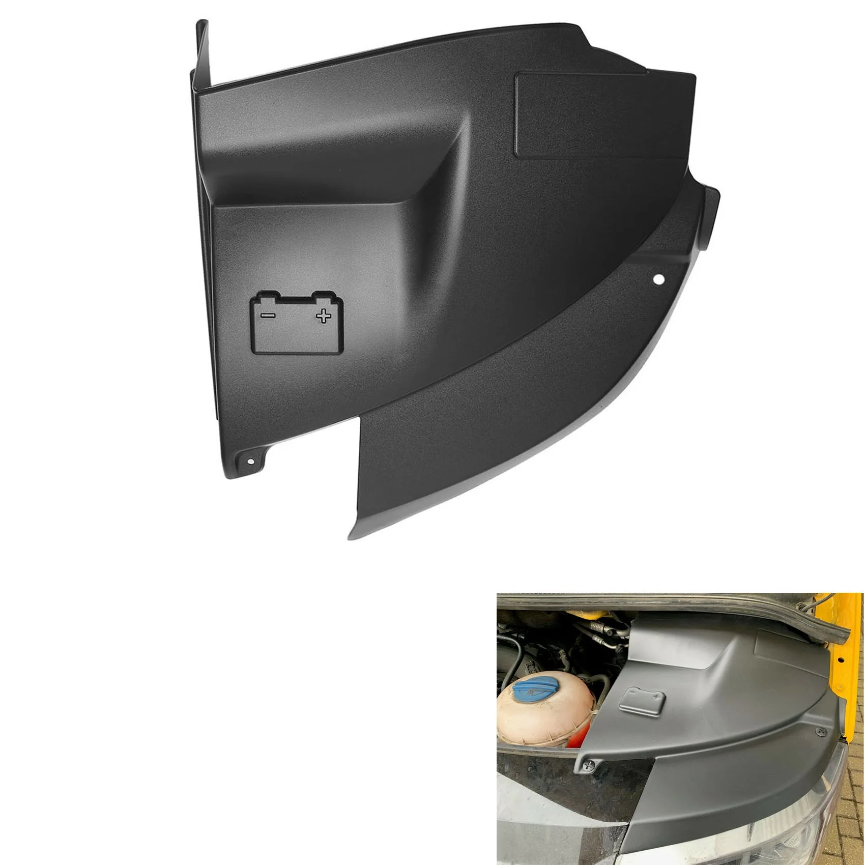 

A85E-Пылезащитный защитный чехол для положительного и отрицательного электродов автомобильного аккумулятора и крепления для Transporter T5.1 2010-2015