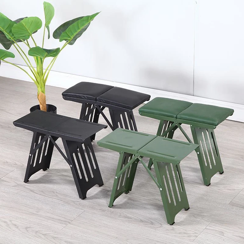 

Outdoor Fishing Folding Stool Mini Simple And Easy Steel Stools Lightweight Train Portable Maza Seat Tourism Foldable Camp Chair