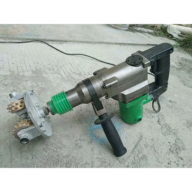 Three head handheld ground chisel machine paint traffic marking removal equipment road bridge repair equipment