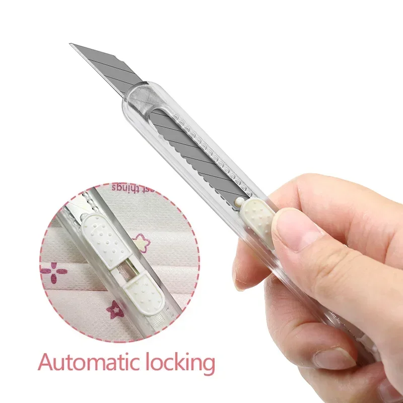 DIY Tools Mini Retractable Utility Knife Paper-Splitting Box  Express Pocket Cutter Portable Art Knife Office Supplies