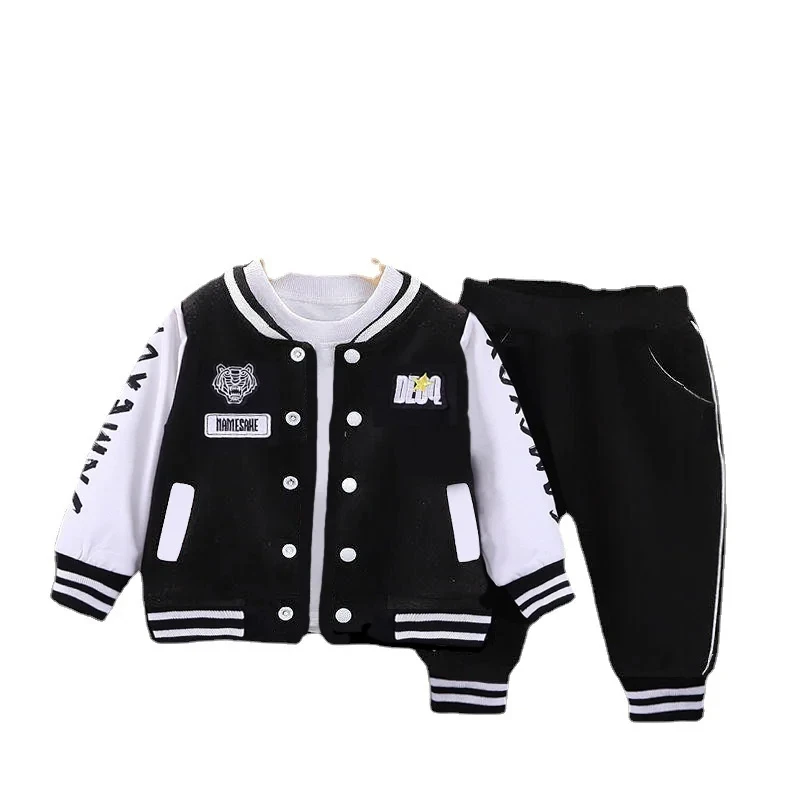 Children Kids Baseball Clothing Sets Boys Girls Casual Sports Suit Coat Pant 2pcs Spring Autumn Thin Baby Tracksuit Outfit