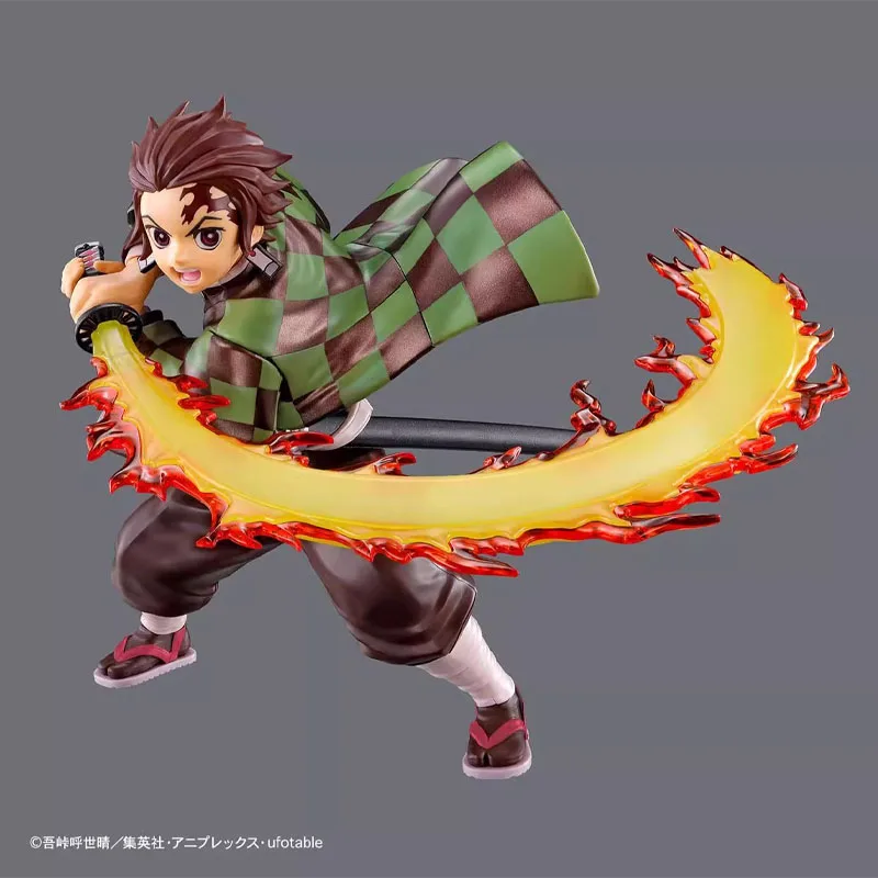 Bandai โมเดลฟิกเกอร์อนิเมะฆ่าปีศาจ, โมเดลฟิกเกอร์ตัวการ์ตูน kamado tanjirou hinokami Kagura ของแท้ชุดสะสมตุ๊กตาขยับแขนขาได้ของเล่น