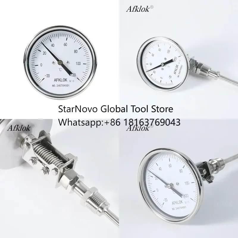 2026 Hot！ High Quality Bimetal Thermometer for Industrial Temperature Gauge -20 to 120 Centigrade OEM & ODM Supported