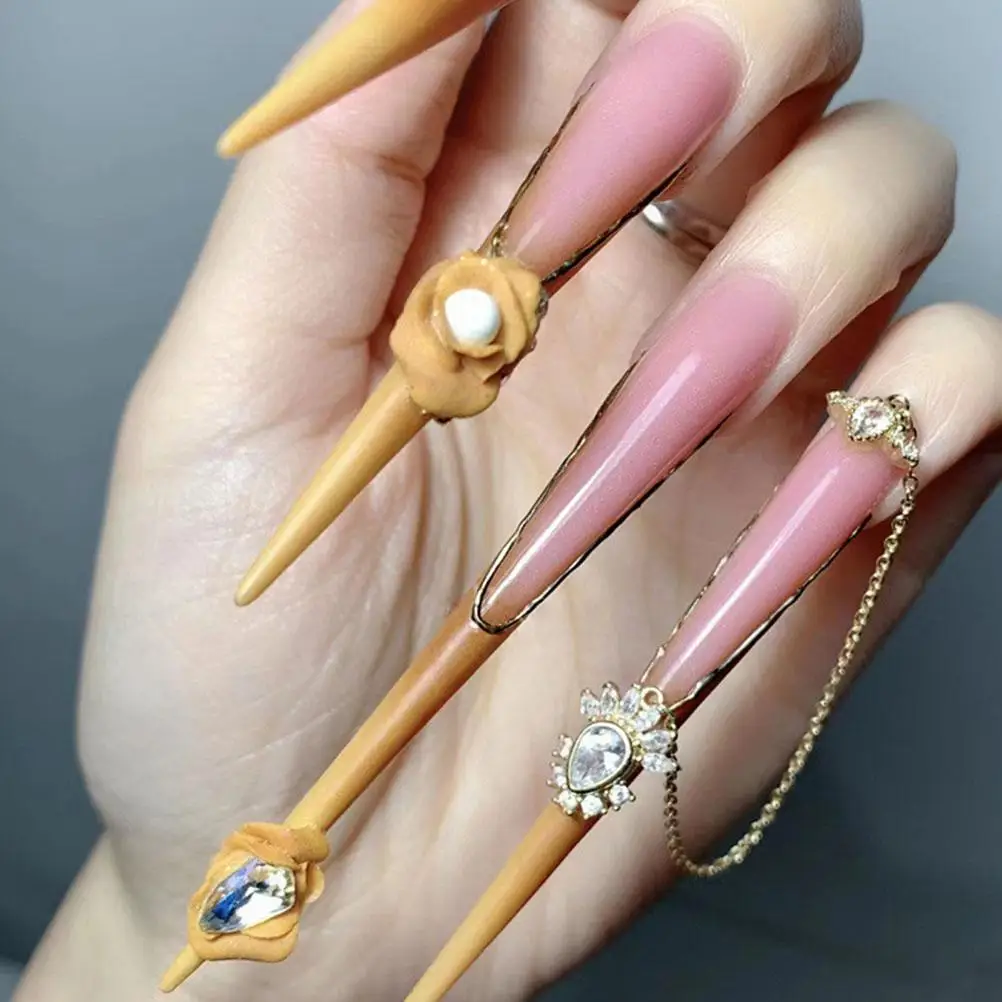 100 ชิ้นผู้ถือกระดาษยาวพิเศษ Horseshoe Kit เล็บรูปแบบท่องเที่ยวสติกเกอร์เล็บ DIY เครื่องมือ Salon ใช้เล็บอุปกรณ์เสริม