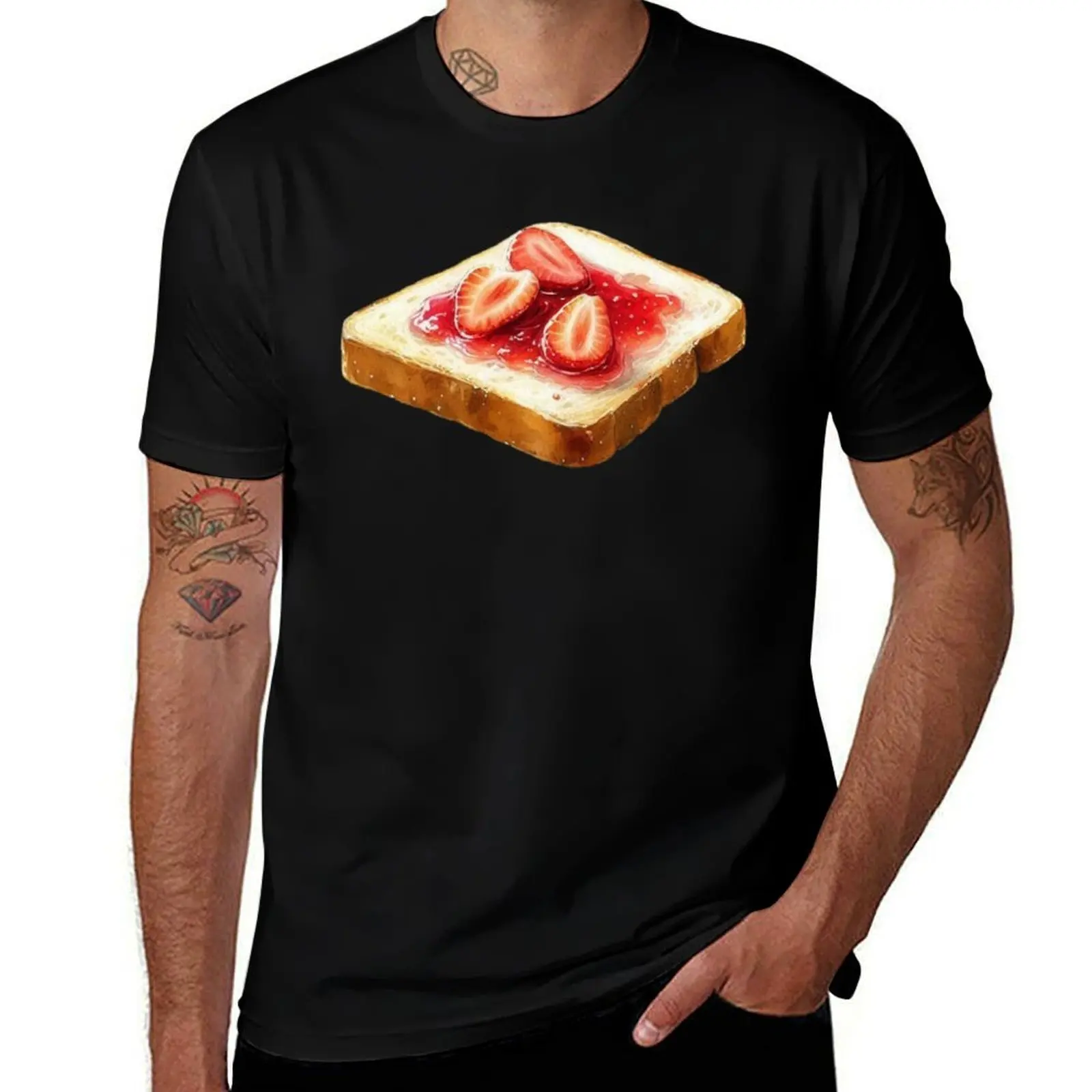 

Bread slices with strawberry jam T-Shirt funny meme t-shirts anime tshirt blue lock t shirt men