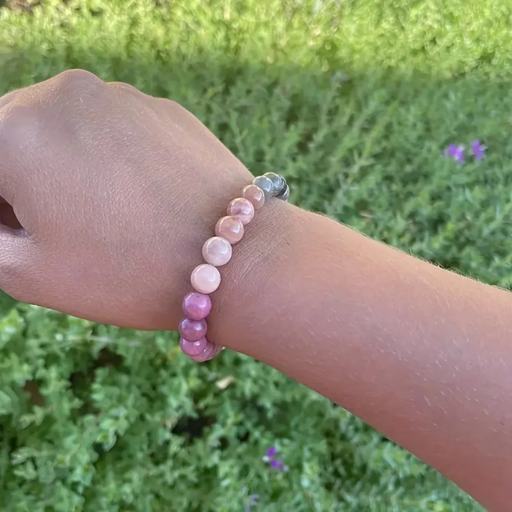 1Pc 8MM Natural Stone Beaded Bracelet For Women Elastic Crystal Beads Chain Bangle Wristband Female Fashion Party Jewelry image 4