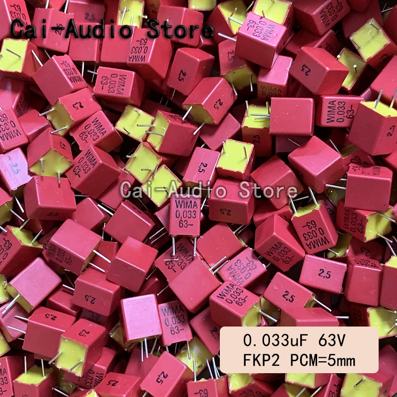 

5PCS/10PCS/20PCS/Lot Brand NEW Germany WIMA FKP2 63V 0.033UF 63V 333 33NF Film Capacitor 63v0.033uf 33nf 63V333 Pitch 5mm 2.5%