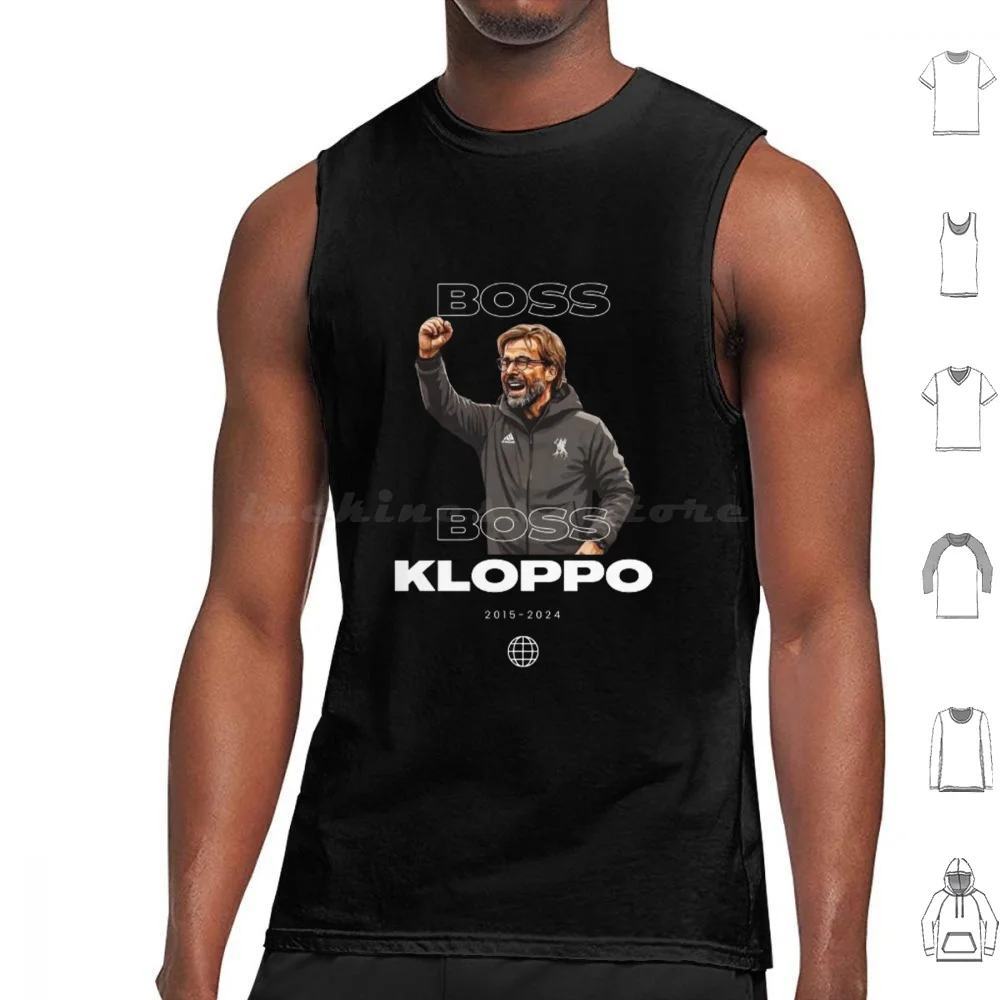 Jurgen Klopp Tank Tops Print Cotton Klopp Jurgen Klopp Football Manager Anfield Soccer Jurgen League Salah Celebration