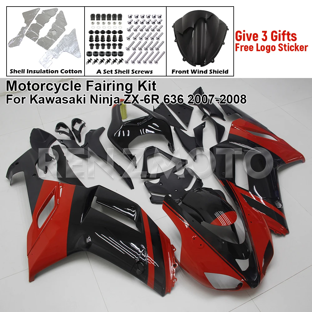 

Новый комплект обтекателей для мотоцикла из АБС-пластика, подходит для Kawasaki Ninja ZX-6R ZX6R 636 2007 2008 07 08, комплект кузова, крутой зеленый