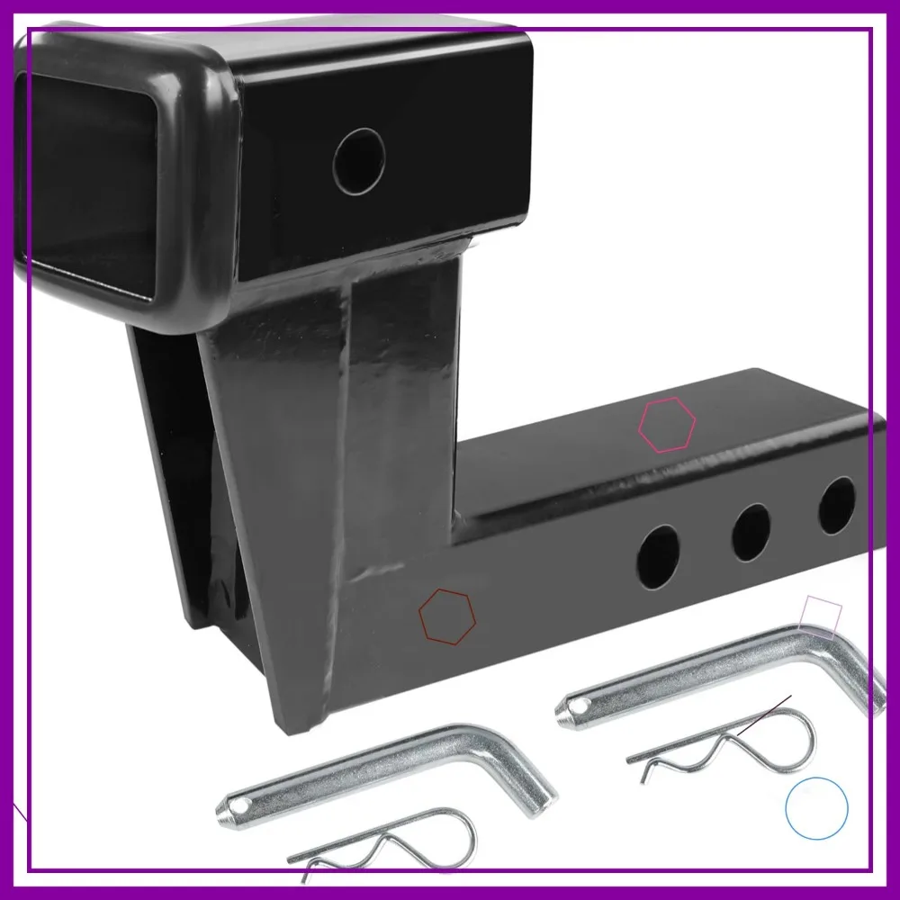 

6-дюймовый подъем и подъемный прицеп для 2-дюймового приемника с твердым стальным валом и 2 сцепными штифтами