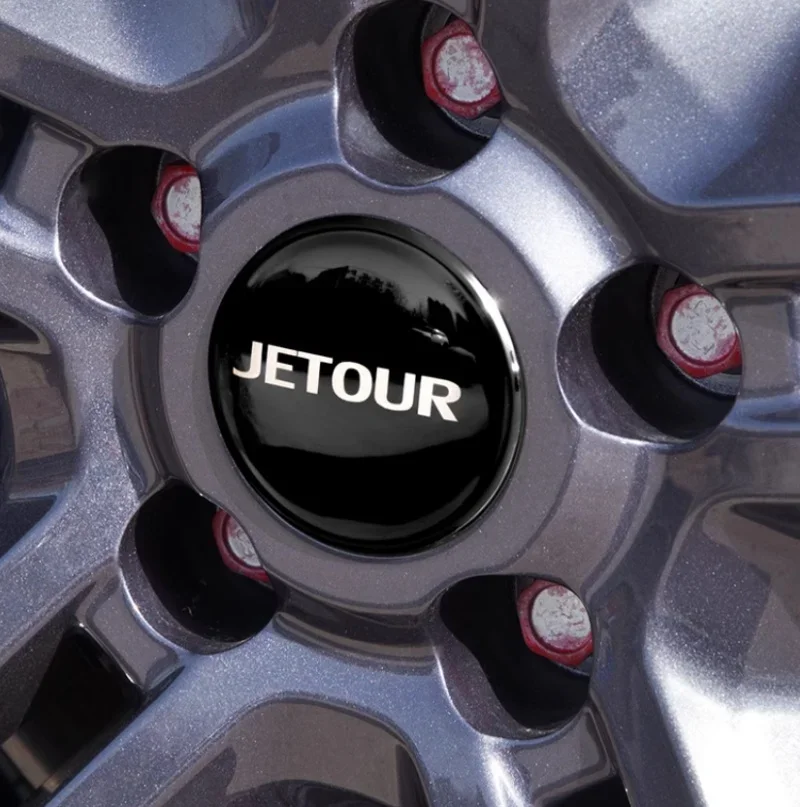 Car All-inclusive Matte Black Wheel Hub Cover Fit for JETOUR Traveler T2 ABS Black Four-wheel Hub Cap Car Modified Accessories