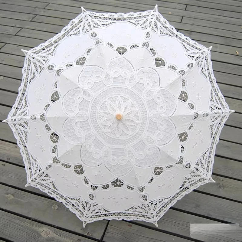 Craft Lace Lace Umbrella Dance Photography Props Wedding Cotton Cloth Hook Embroidery Cotton Cloth Hanging Decorative Umbrella