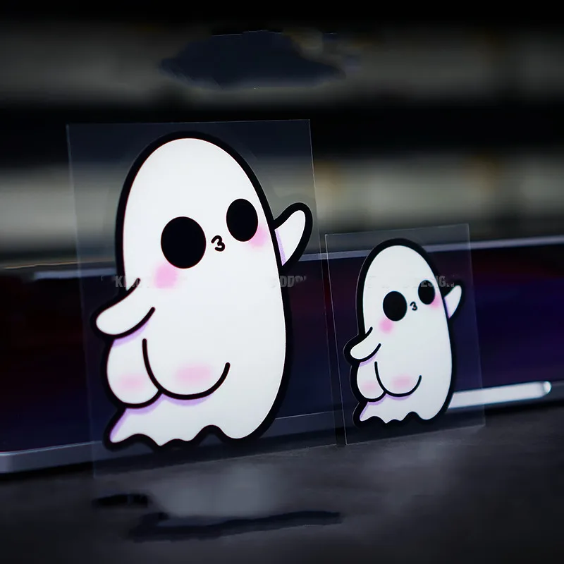 1PCS Car Styling Sticker for Cute Little Peach Funny Sexy Fart Ghost Motocross Auto Window Body Graphic Guitar Computer Decals