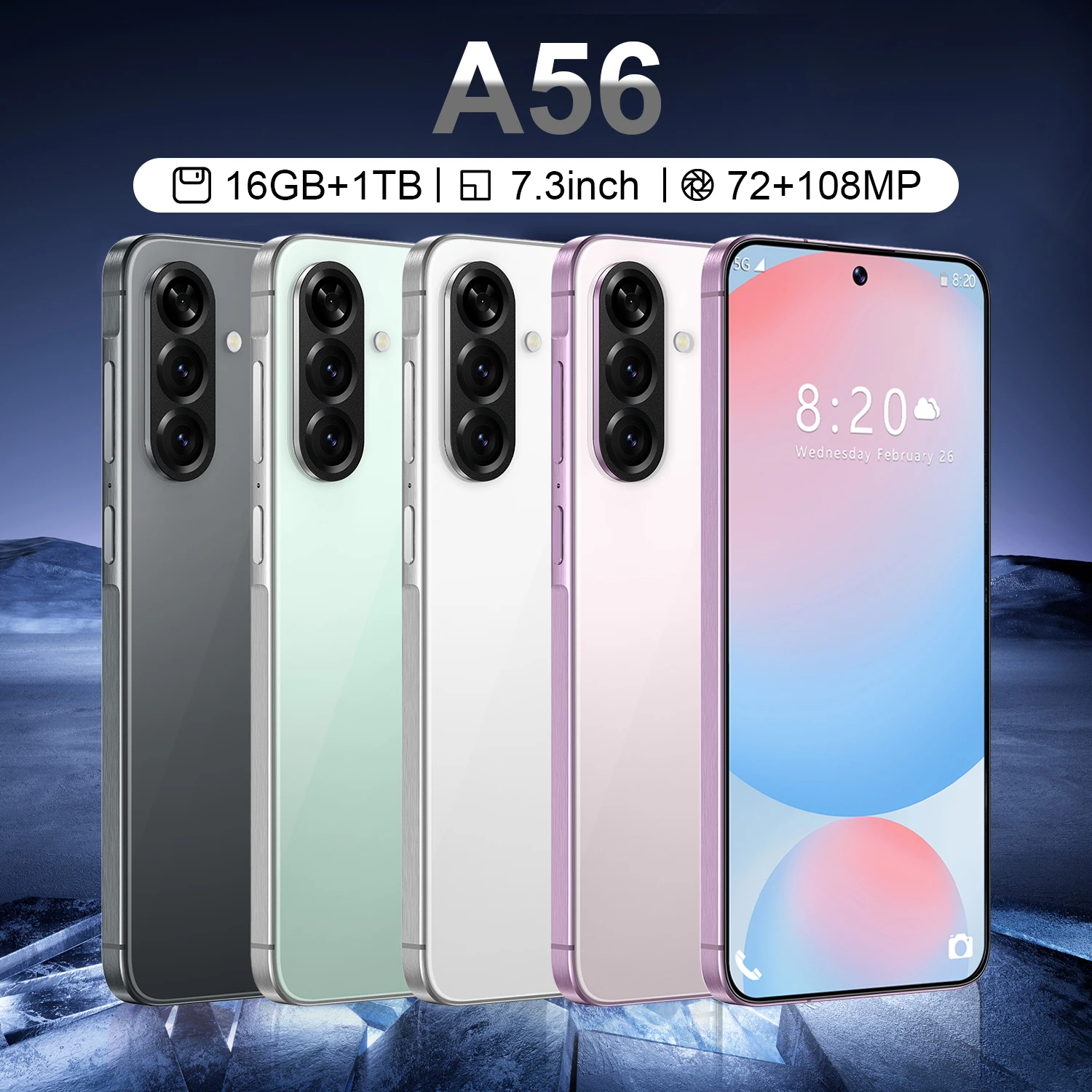 

2026 HOT NEW Silicone Case For A56 7.3inch High Quality Smartphone Shockproof Cover Lite Moblie Phones Cases Accessories