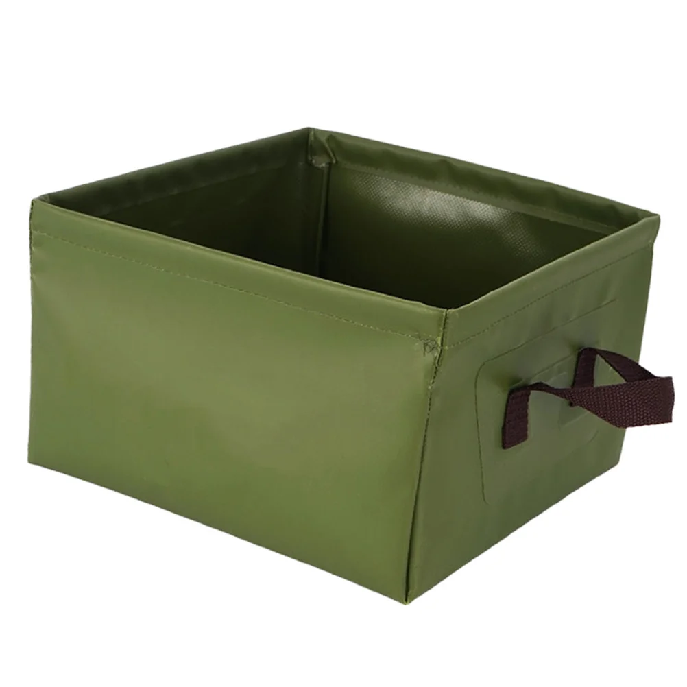 1 قطعة دلو ماء قابل للطي محمول خفيف الوزن دلو صيد الجيش الأخضر للتخييم في الهواء الطلق تسلق الجبال السفر المياه #5